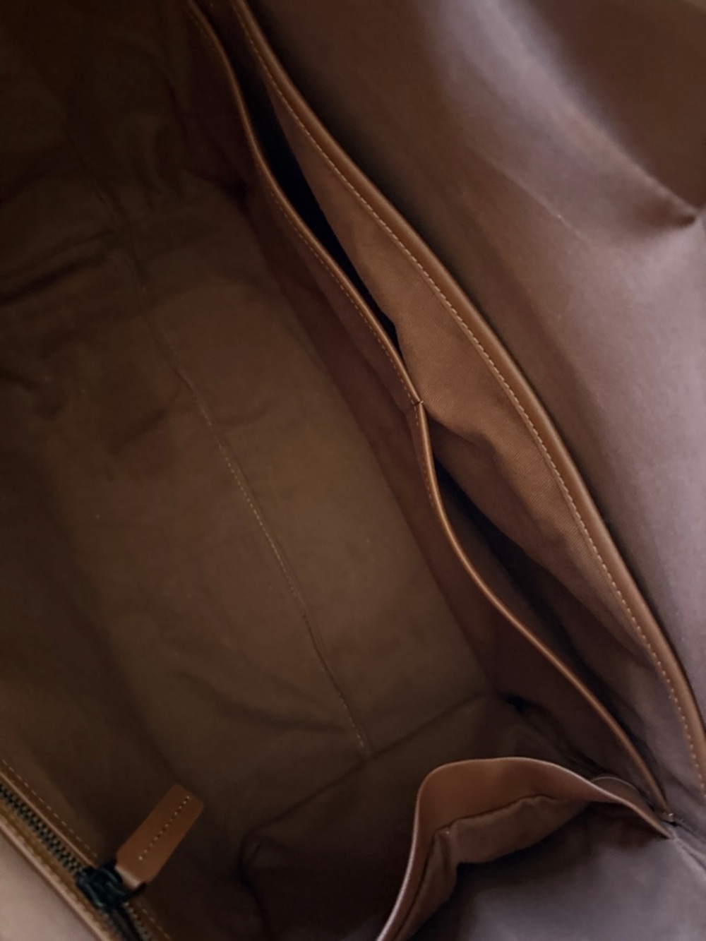 MONOS Brown Leather Tote - Structured Everyday/Travel Carry - Picture 10 of 16